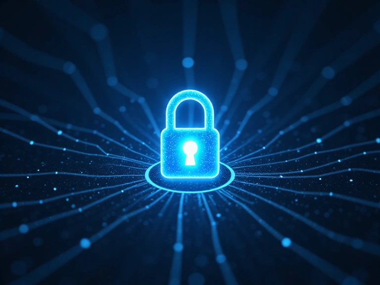 Digital padlock icon on a screen, symbolizing robust data security measures.